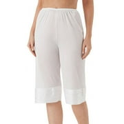 Women's Shadowline 6219X Plus Size Adjustable Length Culottes (White 4X)