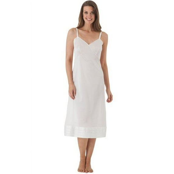 Women's Shadowline 6319 Adjustable Length Full Slip (White 42)