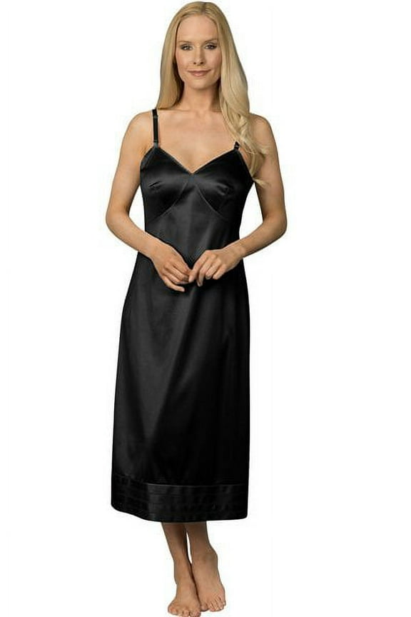 Women's Shadowline 6319X Plus Size Adjustable Length Full Slip (Black 50)