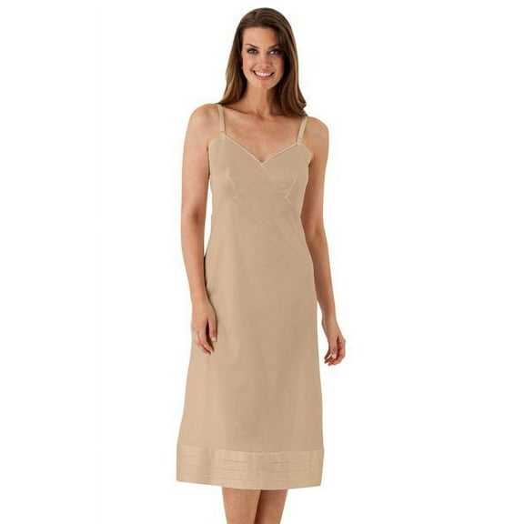 Women's Shadowline 6319X Plus Size Adjustable Length Full Slip (Nude 44)
