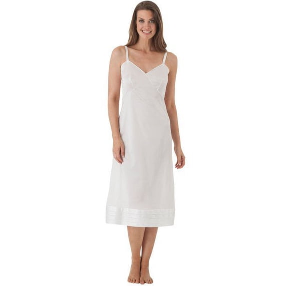 Women's Shadowline 6319X Plus Size Adjustable Length Full Slip (White 48)