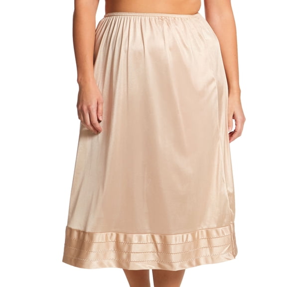 Women's Shadowline 6419X Plus Size Adjustable Length Half Slip (Nude 1X)