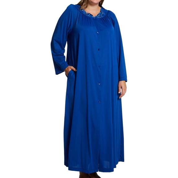 Women's Shadowline 71280X Plus Petals 54 Inch Coat (Navy 1X)