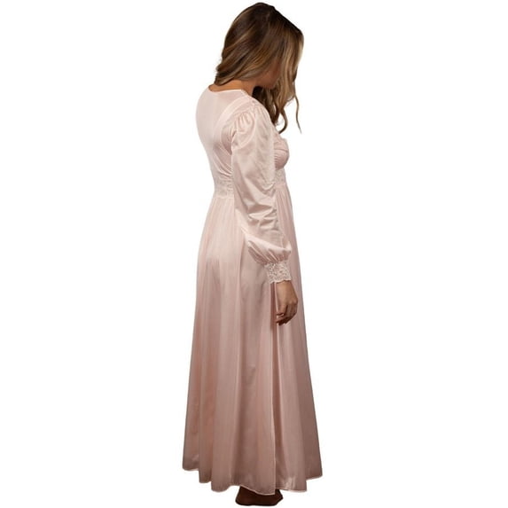 Shadowline Women's Silhouette 54" Long Sleeve Long Coat - 71737 (Blush, M)
