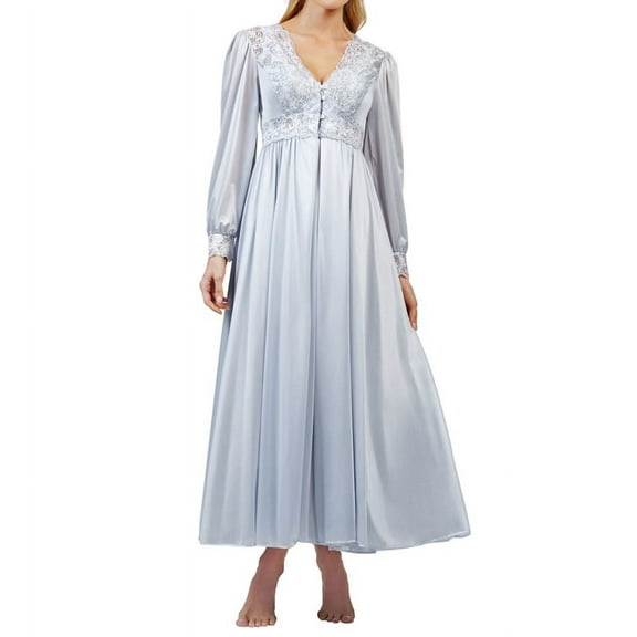 Women's Shadowline 71737 Silhouette 54 Inch Coat (Silver M)