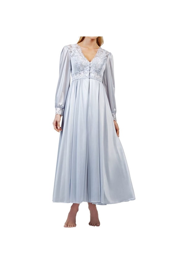 Women's Shadowline 71737 Silhouette 54 Inch Coat (Silver M)