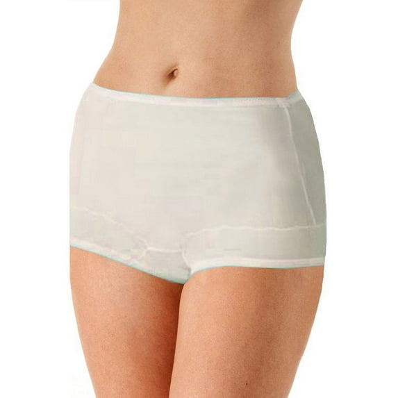Women's Shadowline 719 Dixie Belle Scallop Trim Full Brief Panty - 3 Pack (Beige 11)
