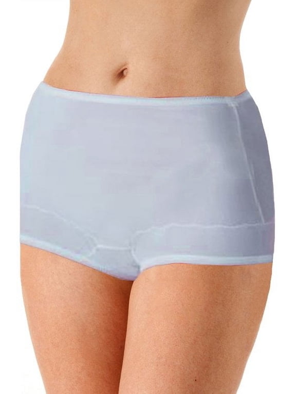 Women's Shadowline 719 Dixie Belle Scallop Trim Full Brief Panty - 3 Pack (Blue 7)