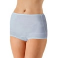 thumbnail image 1 of Women's Shadowline 719 Dixie Belle Scallop Trim Full Brief Panty - 3 Pack (Blue 9), 1 of 9