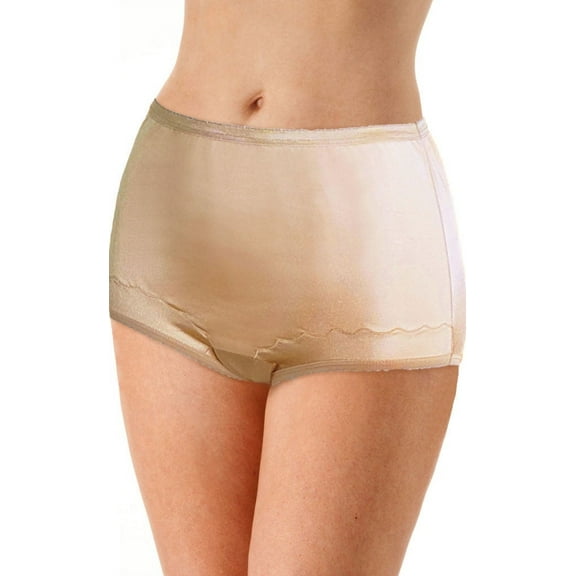 Women's Shadowline 719 Dixie Belle Scallop Trim Full Brief Panty - 3 Pack (Nude 11)