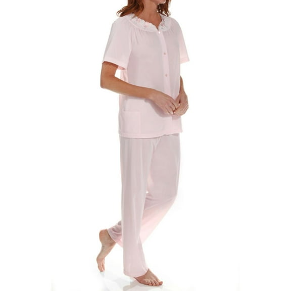 Women's Shadowline 76280 Petals Pajama Set (Pink M)