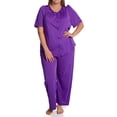 thumbnail image 1 of Women's Shadowline 76280X Plus Petals Pajama Set (Purple 3X), 1 of 3