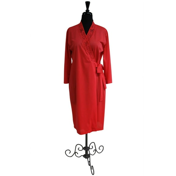 Women's Shadowline 77150 Twilight Wrap Robe (Red S)