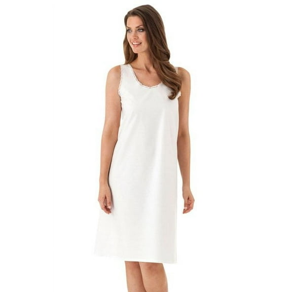 Women's Shadowline 801 24 Inch Cool Cottons Full Slip (White 40)