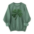 thumbnail image 1 of Women’s Shamrock Crew Neck Long Sleeve Shirt Casual Tunic Pullover Clover St Patricks Day Loose Comfy Sweatshirts, 1 of 6