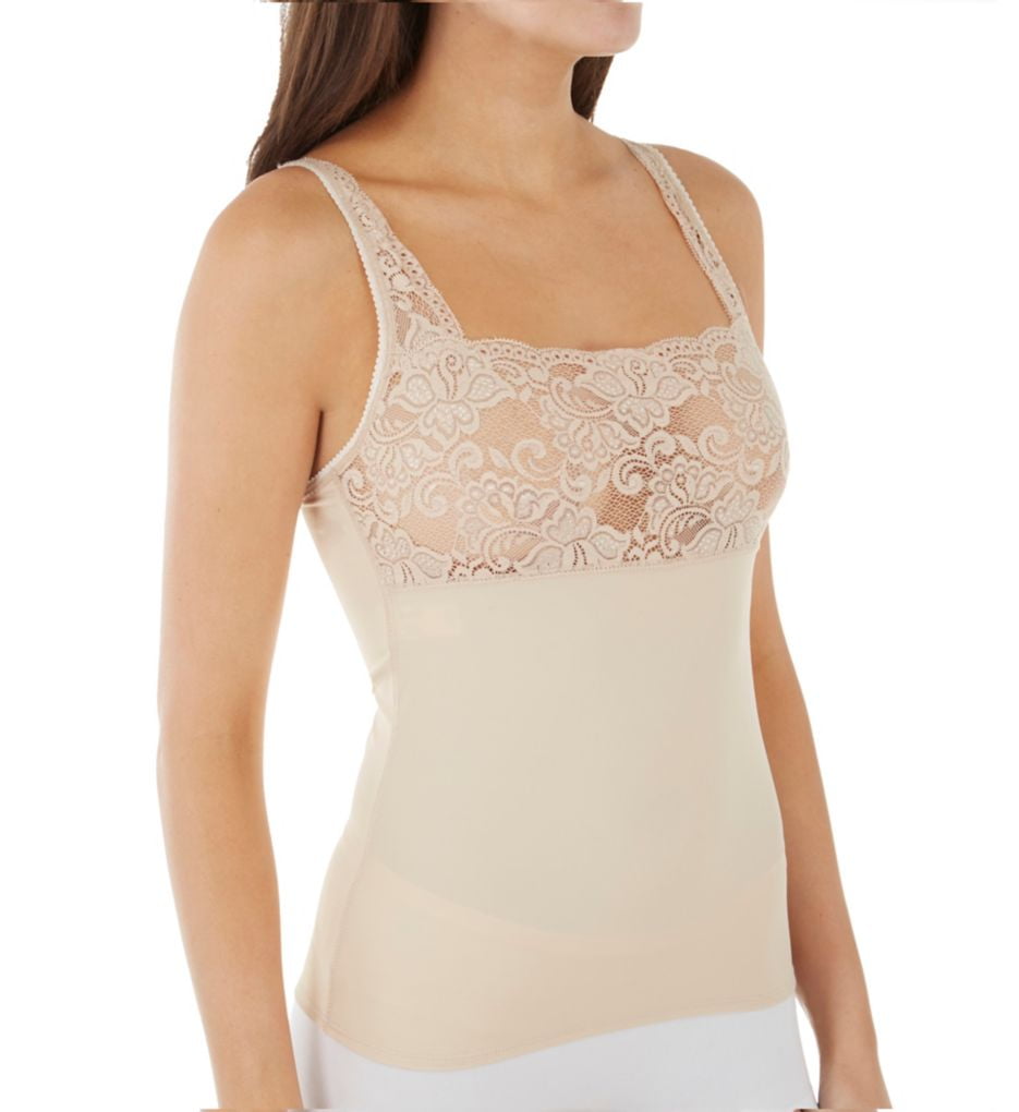 Women's Shape S4003 Square Neck Lace Top Smoothing Camisole (Nude