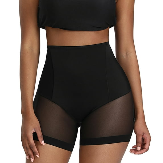 Women's Shaperwear Shorts Mesh Seamless Tummy Control Boyshorts Stomatch Slimming High Waisted Body Shaper Shorts Thigh Slimmer Butt Lifter Panties Summer Boyleg Underwear Black Large