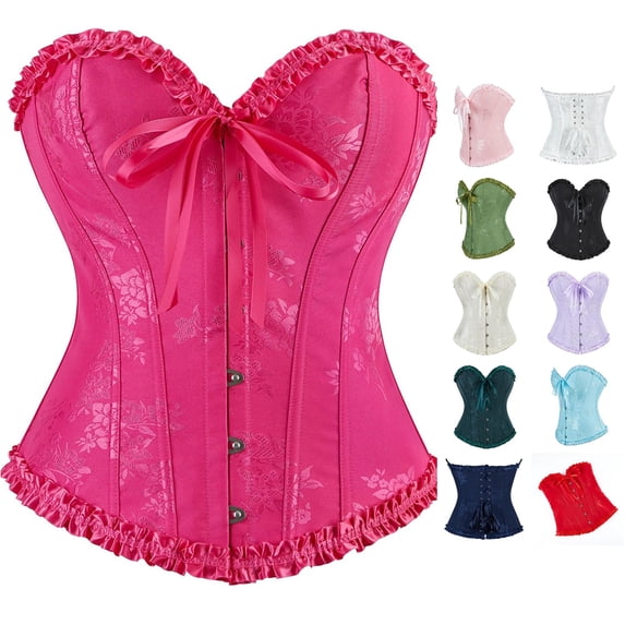 Women's Shapewear Bodysuit Sexy Lace Corset Top Push Up Bustier Waist Trainer For And Lifting