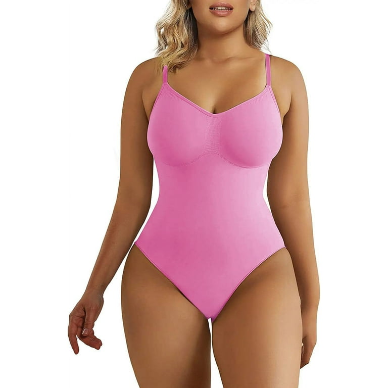Women s Shapewear Bodysuit Tummy Control Body Shaper Seamless Sculpting Snatched Waist Body Suit Walmart