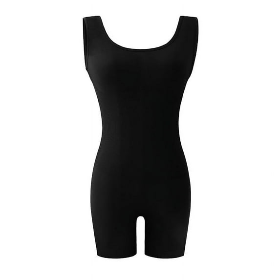 "Women's Shapewear Bodysuit - Tummy Control Butt Lifter Jumpsuit & Seamless Tank Top Set - Cheeky Short Skirts for Pretty Girls - Waist Trainer Shaperwear for Dresses (Black, S-XL)"