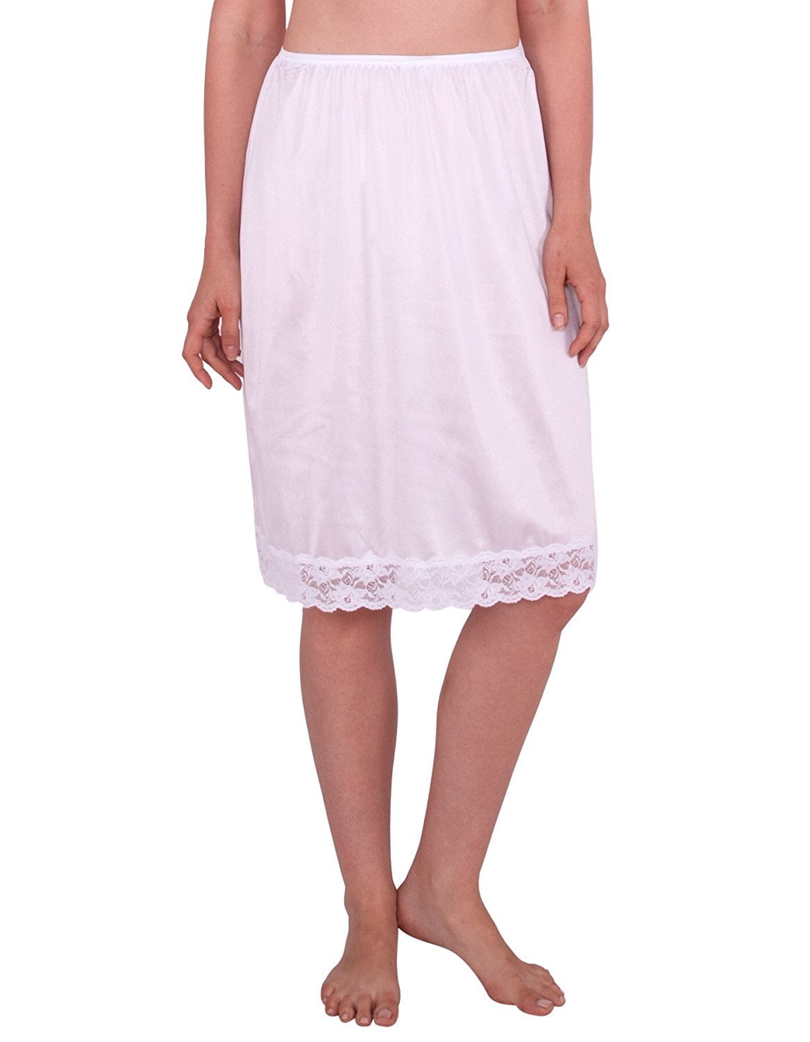 Women's Shapewear Half Slip Anti-Static White Under Dress