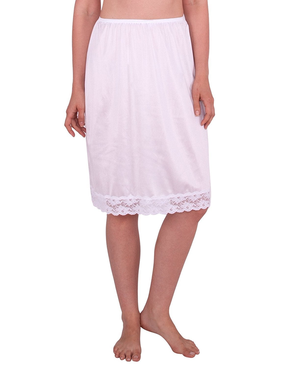 Women's Shapewear Half Slip Anti-Static White Under Dress Skirt - XXL 