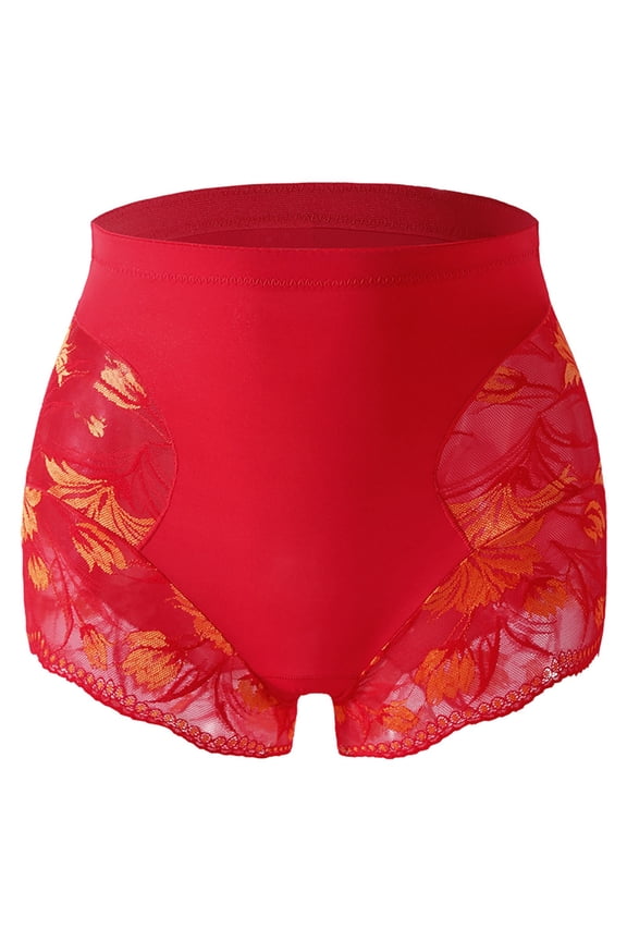 Women's Shapewear High Waist Tummy Control Boyshort Body Shaper with Lace Floral Hem Anti Chafing Plus S9ize Underwear S
