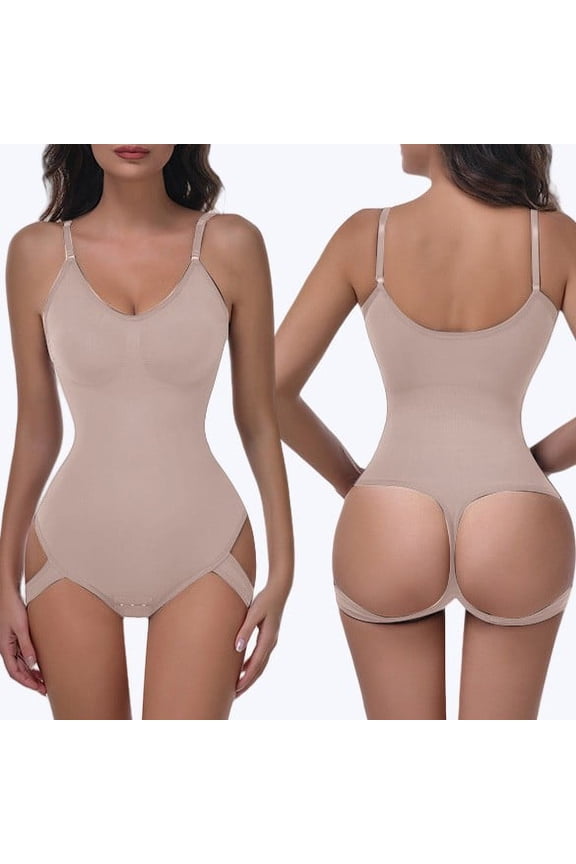 Women's Shapewear Women Bodysuit Butt Lifter Sleeve High Stretch Leotard Tummy Body Shaper,Yellow Women's Shapers L