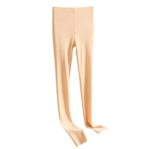 Women's Shaping Leggings Plus Size Jeggings Thermal Leggings Base Layer Bottom Flowy Yoga Pants Butt-Lifting and Sculpting Trousers Tummy Control Pants(Beige,L)