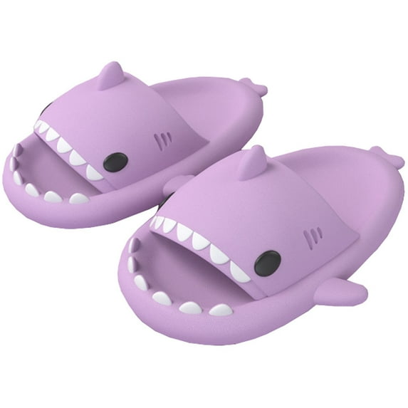Women's Shark Slippers Men Summer House Pillow Sandals Indoor and Outdoor Kids Bedroom Open Toe Animal Cute Non-slip Cloud Shower Spa Shoes