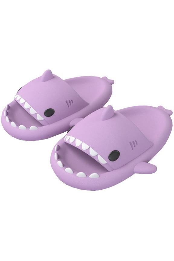 Women's Shark Slippers Men Summer House Pillow Sandals Indoor and Outdoor Kids Bedroom Open Toe Animal Cute Non-slip Cloud Shower Spa Shoes