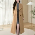 thumbnail image 1 of Women's Shawl Collar Work Double Maxi Long Wool Coat Womens Double Wool Coat Thin Womens Wool Winter Jackets Wool Coat Jacket Thin Wool Women Winter Jackets Ladies Wool Winter Jackets 6 9 Women's Wool, 1 of 7
