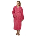 thumbnail image 1 of Women's Shawl Fleece Plush Robe With Jacquard Woven Heart Figures, 1 of 4
