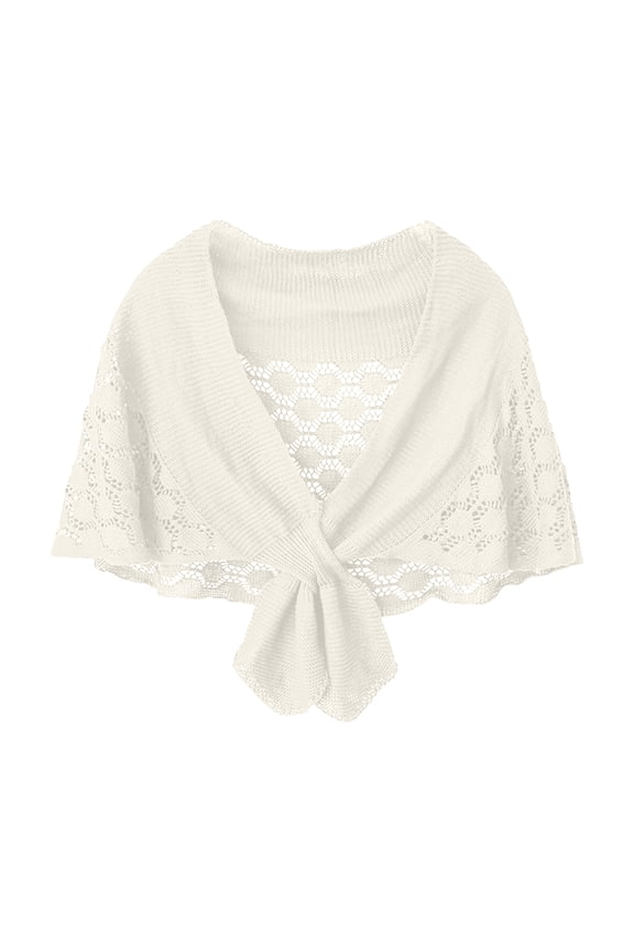 Women's Shawl Knitted Poncho Cape Scarf Pashmina Shawls Wraps Beige One Size