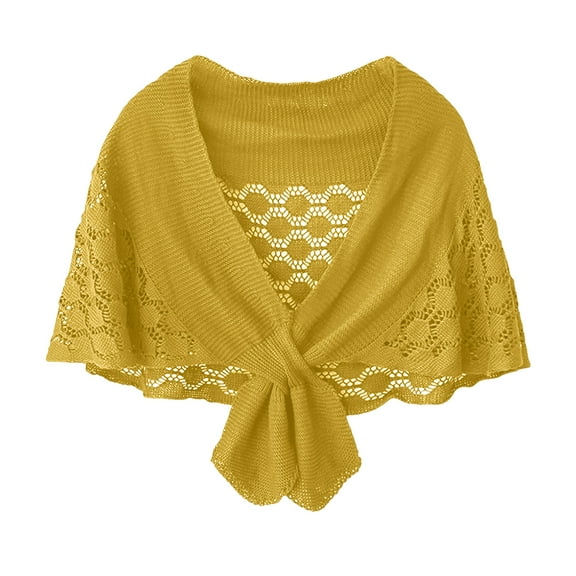 Women's Shawl Knitted Poncho Cape Scarf Pashmina Shawls Wraps Ginger One Size
