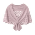 thumbnail image 1 of Women's Shawl Knitted Poncho Cape Scarf Pashmina Shawls Wraps Pink One Size, 1 of 3