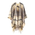 thumbnail image 1 of Women's Shawl Wrap Poncho Ruana Cape Cardigan Sweater Open Front for Fall Winter Spring, 1 of 1