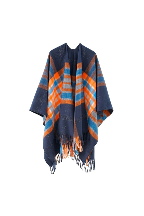 Women's Shawl Wrap Poncho Ruana Cape Cardigan Sweater Open Front for Fall Winter Spring