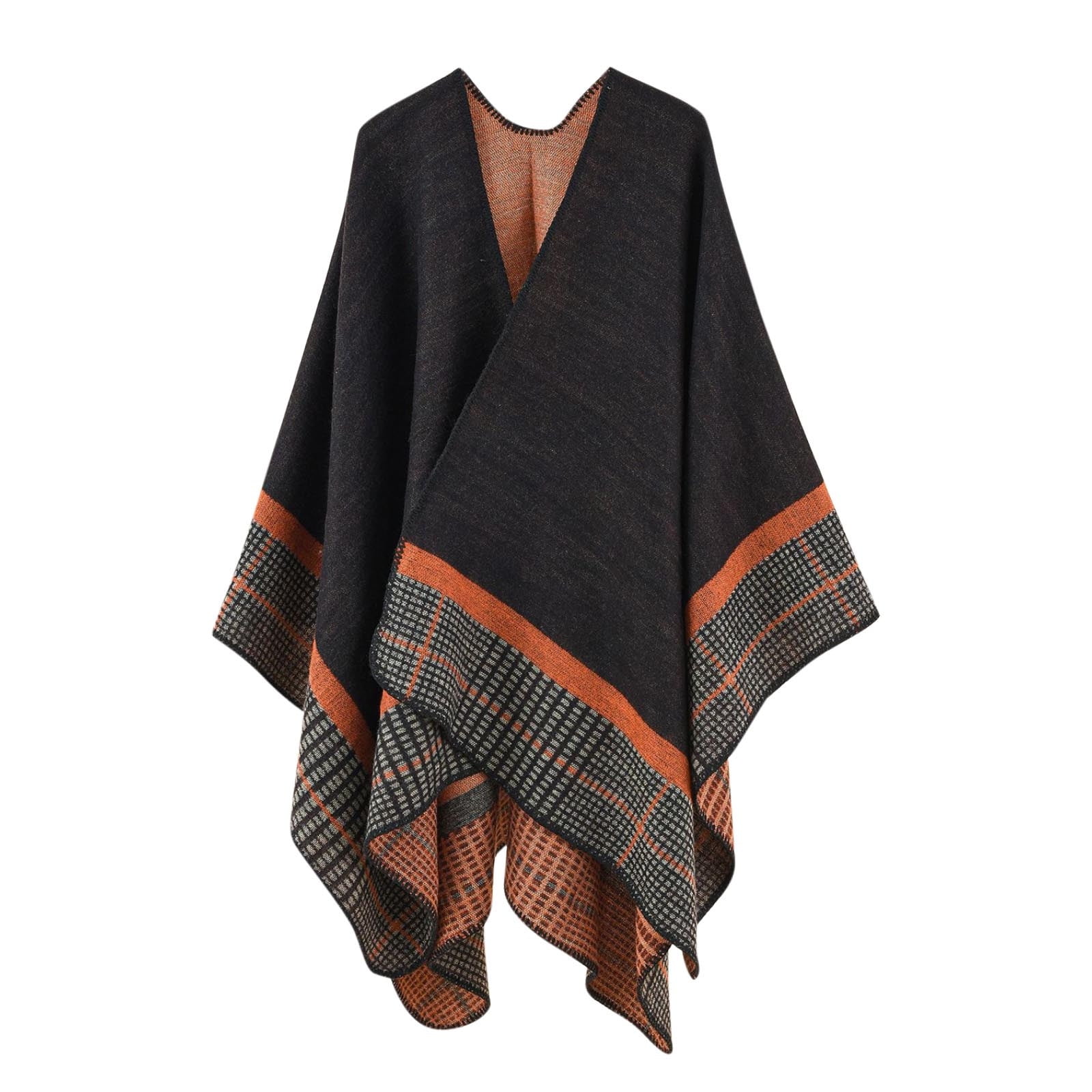 Wrap Poncho Echarpe écharpe Avec Manche Beige Open Cape Poncho For