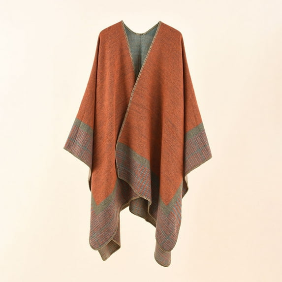 Women's Shawls and Wraps Open Front Poncho Cape Cardigan Vintage Winter Blanket Sweater