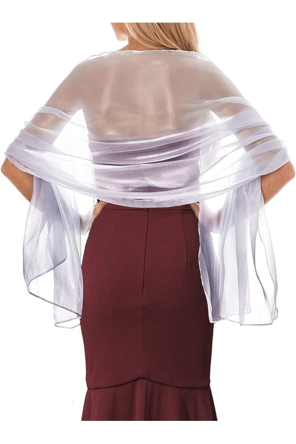 Women's Shawls and Wraps for Evening Dresses Sparkling Wedding Scarf Sheer Bridal Stole for Bride and Bridesmaid