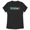 thumbnail image 1 of Women's Shazam! Tie Dye Comic Logo Graphic T-Shirt, 1 of 3