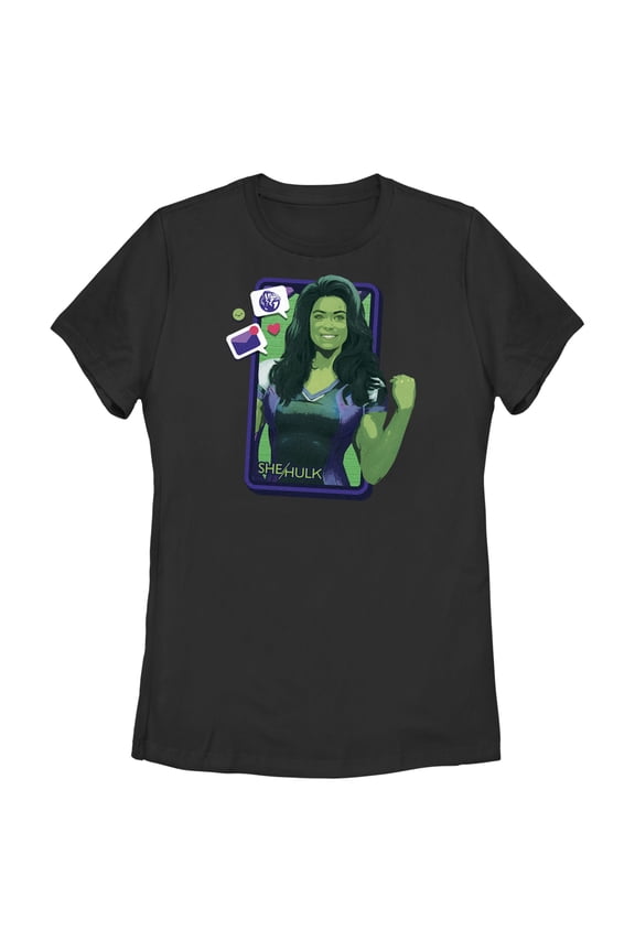 Women's She-Hulk: Attorney at Law Call From a Hero  Graphic Tee Black X Large