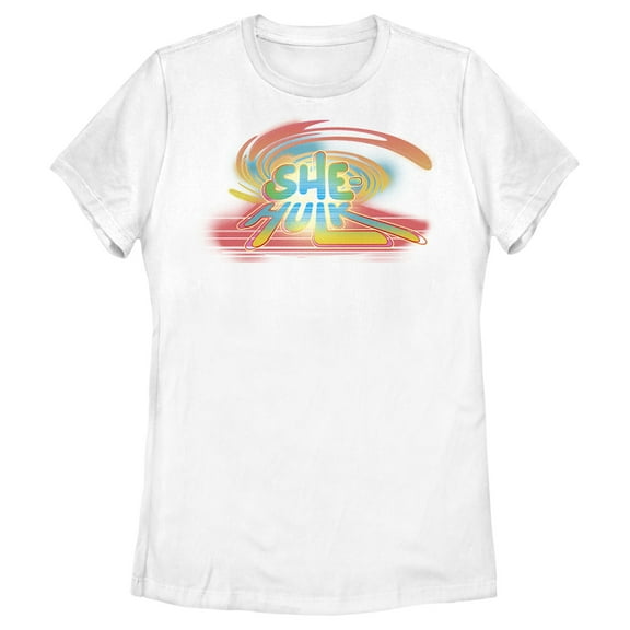 Women's She-Hulk: Attorney at Law Colorful Logo  Graphic Tee White Small