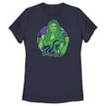 thumbnail image 1 of Women's She-Hulk: Attorney at Law Green Hero Smile  Graphic Tee Navy Blue Medium, 1 of 4