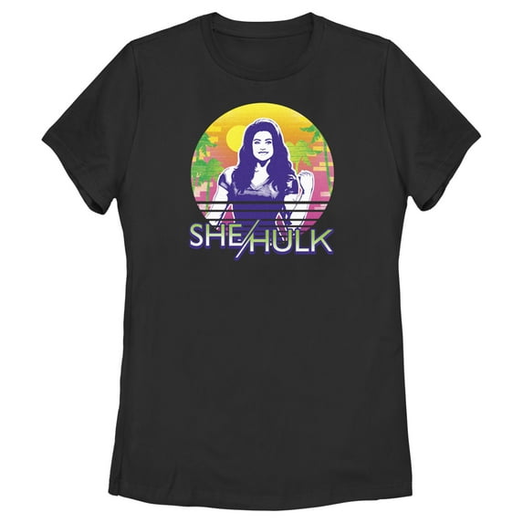 Women's She-Hulk: Attorney at Law Sun & Muscles Graphic Tee Black Small