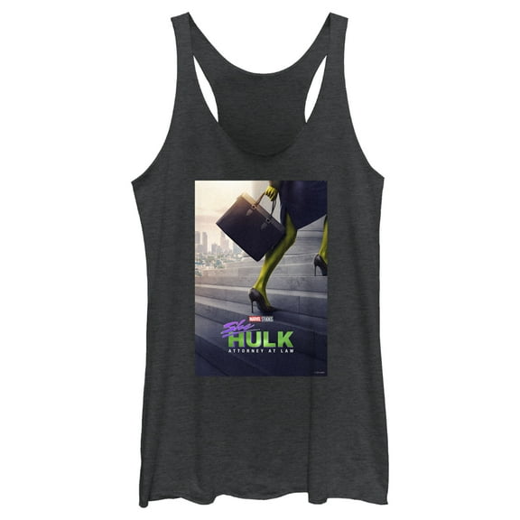 Women's She-Hulk: Attorney at Law Super Lawyer  Racerback Tank Top Black Heather Medium