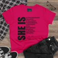 thumbnail image 1 of Women's "She Is" Midweight Cotton Tee, 1 of 4