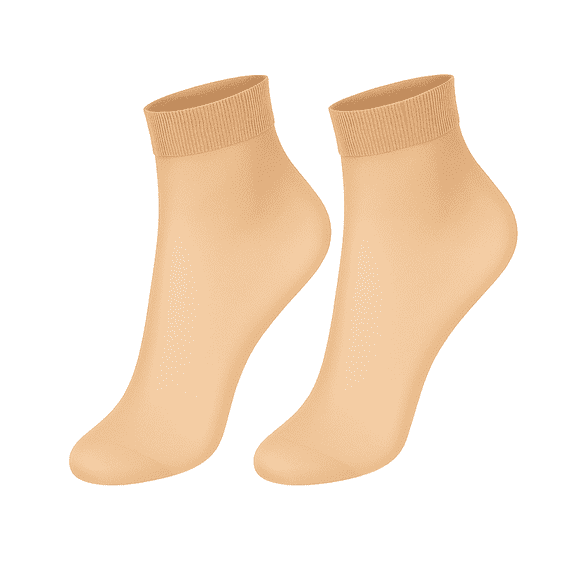 Women’s Sheer Ankle Socks 10 Pairs Transparent Nylon Mesh Hosiery Invisible Liner Socks - Light Skin