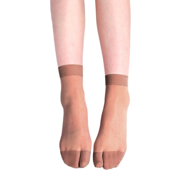 Women's Sheer Ankle Socks Anti Snags Comfortable Invisible Super Thin Split Toe Middle Calf Socks for Everyday Wear